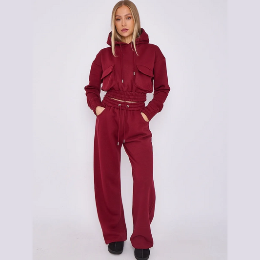 Cargo Pockets Fleece Tracksuit