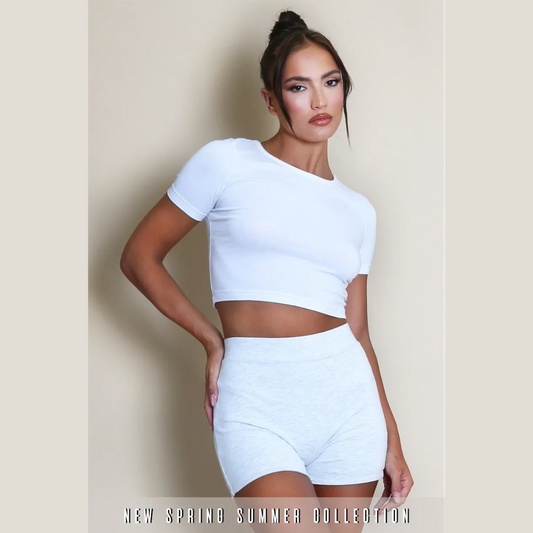 Basic Fitted Crop T-Shirt