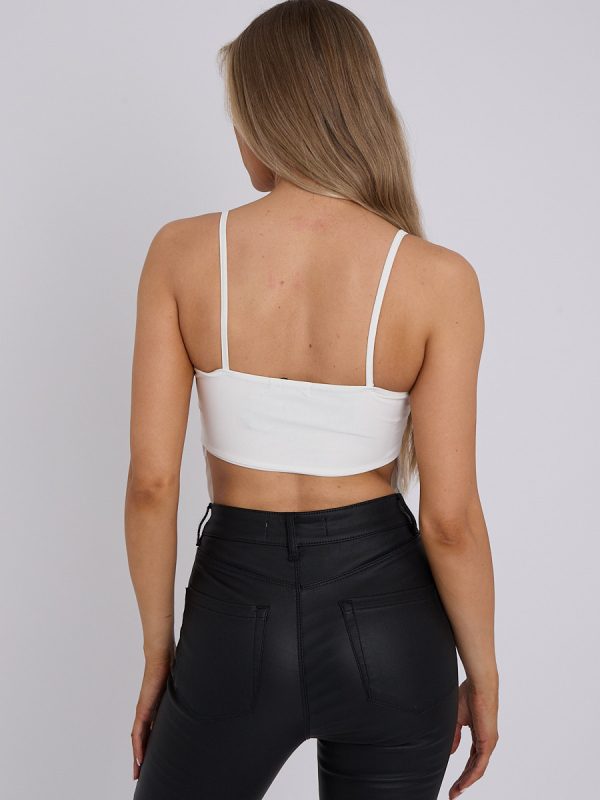 Frill Detail Slinky Bralet Crop Top