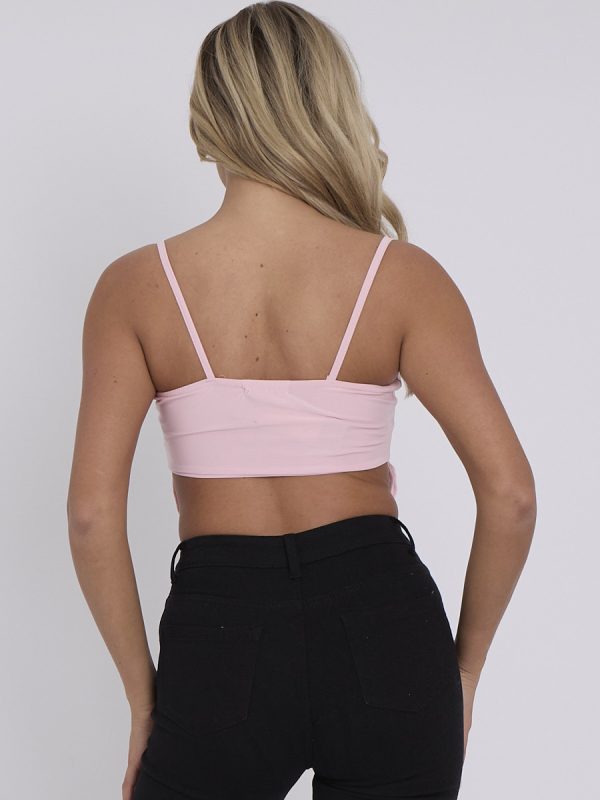 Frill Detail Slinky Bralet Crop Top