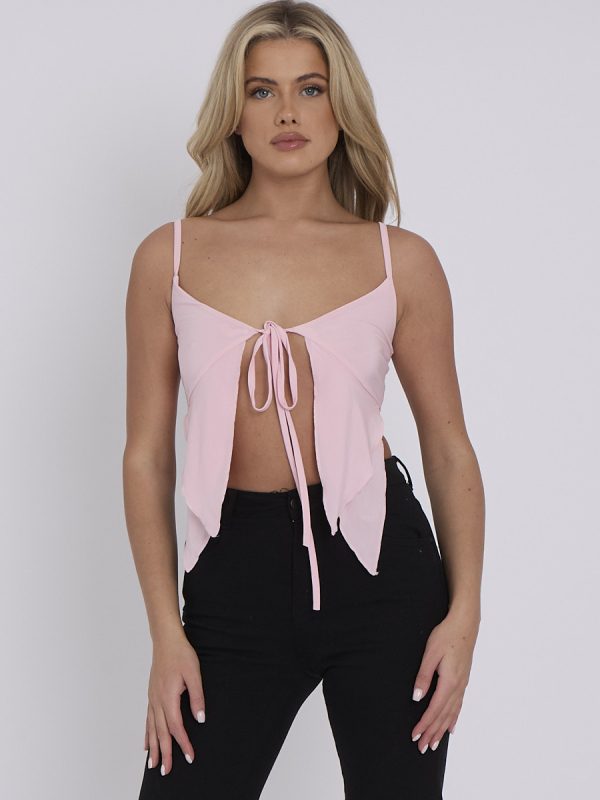 Frill Detail Slinky Bralet Crop Top