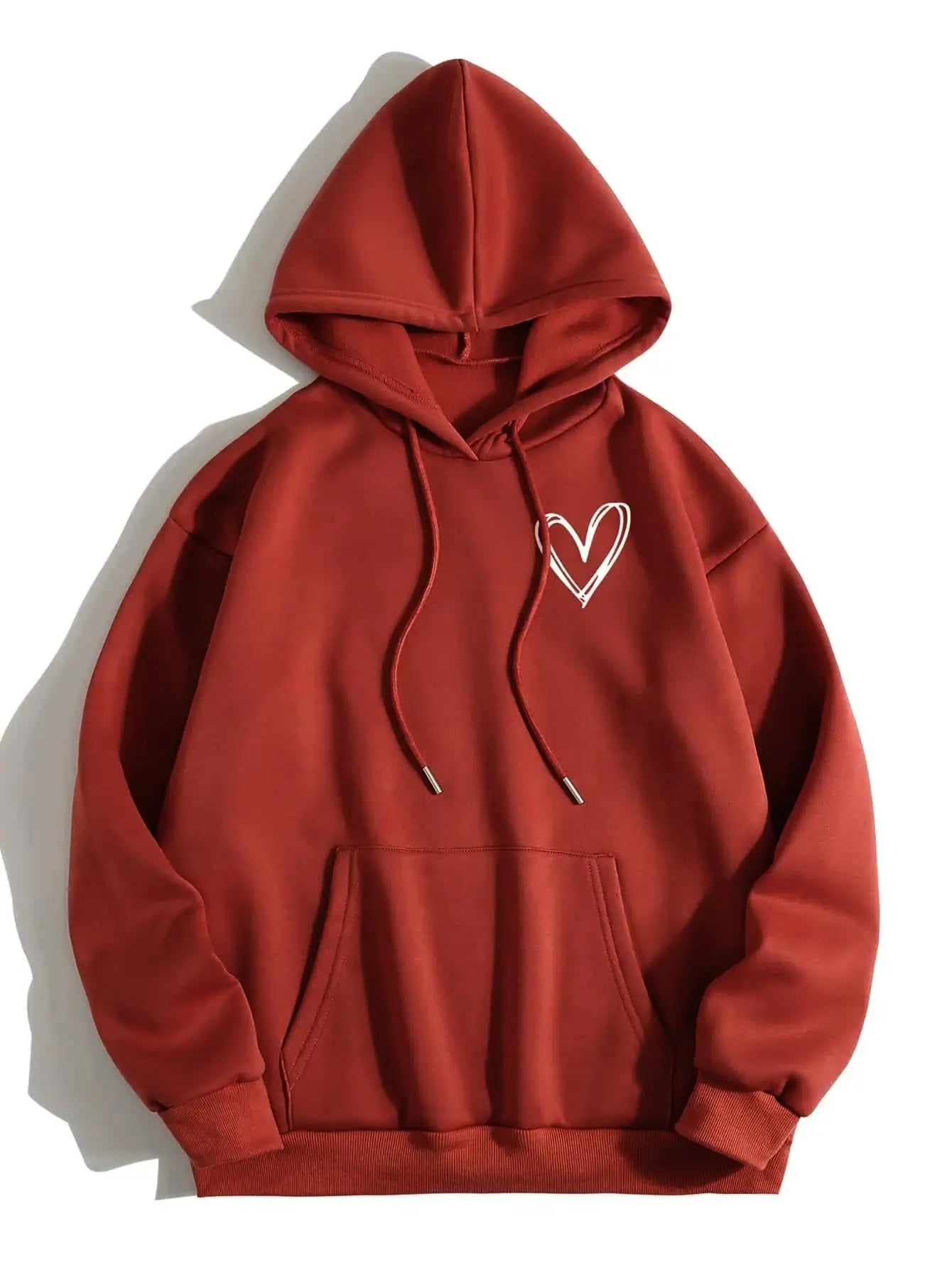 Love Heart Printed Hoodie