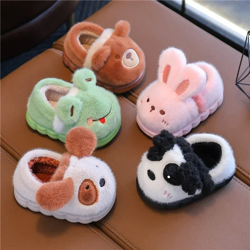 Warm Animal Non Slip Plush Slippers