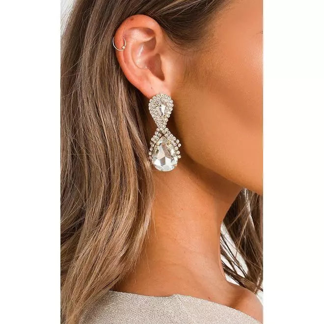 Drop Diamante Earrings